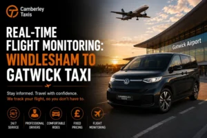 Real-Time Flight Monitoring: Windlesham to Gatwick Taxi