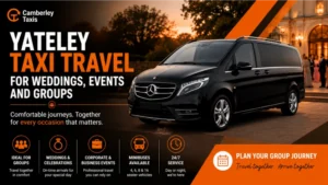 Yateley Taxi Travel for Weddings, Events and Groups